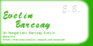 evelin barcsay business card